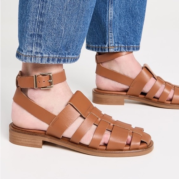 ALOHAS Shoes - ALOHAS Perry Leather Fisherman Sandal in Tan Brown